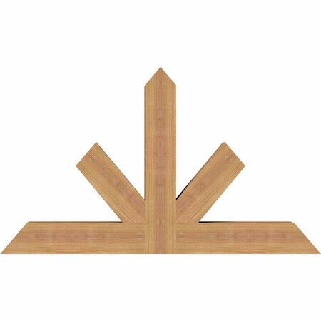 Ekena Millwork Saratoga Timber Gable Bracket, Western Red Cedar, 36"W x 21"H x 3 1/2"D x 3 1/2"F, 14/12 Pitch GBW036X21X0404SAR00SWR